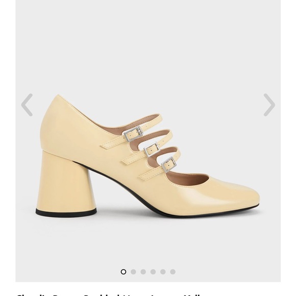 Charles & Keith Shoes - Charles & Keith Claudie Patent Buckle Mary Jane’s Yellow